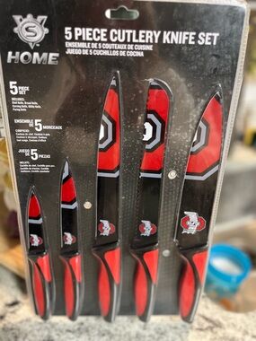 THE Ohio State Buckeyes Knife Set Bundle 5-Piece NEW Sealed